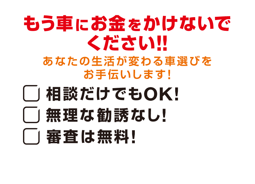 もう車にお金をかけないでください!